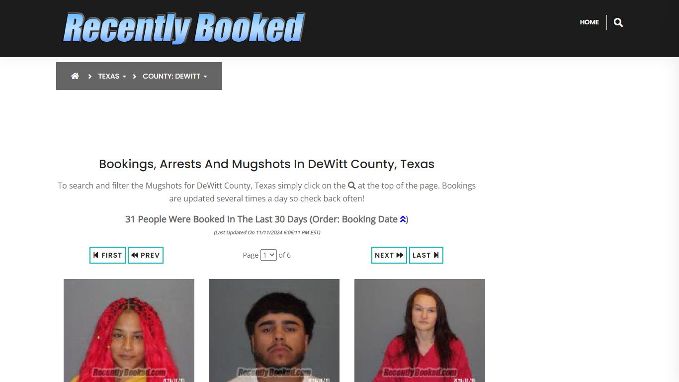 Bookings, Arrests and Mugshots in DeWitt County, Texas - Recently Booked